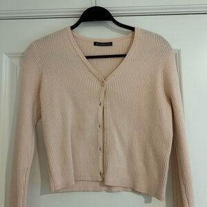 Brandy Melville Pink V-Neck Cardigan